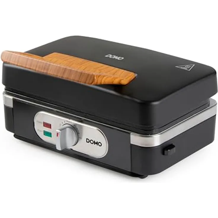 Domo Sandwichmaker DO9278C, 3-in-1 Croque-Waffel-Grill mit PFAS-freien keramischen Platten, inky black