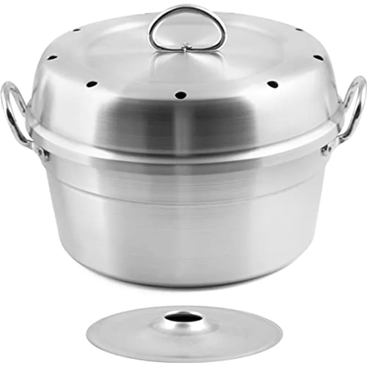 Home Gas-Backofentopf für Süßspeisen, aus Aluminium mit Deckel, 28 cm, Silberfarben – Bild 6