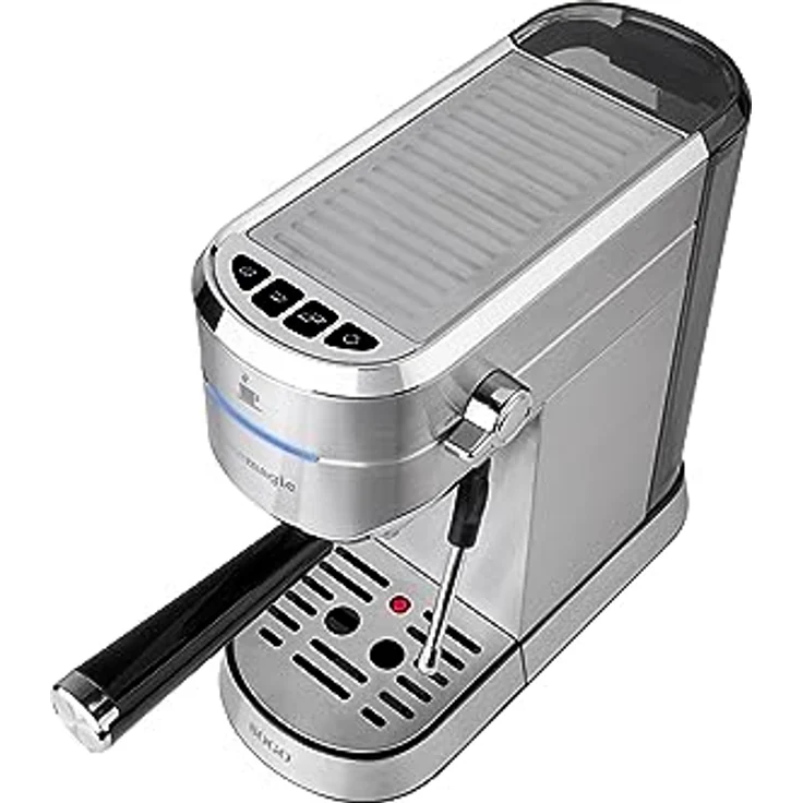 Sogo Espressomaschine SOGO Human Technology CAF-SS-7600, 1450 W, Silber, mit LED-Leuchtanzeigen und Hochdruckdampfdüse – Bild 3