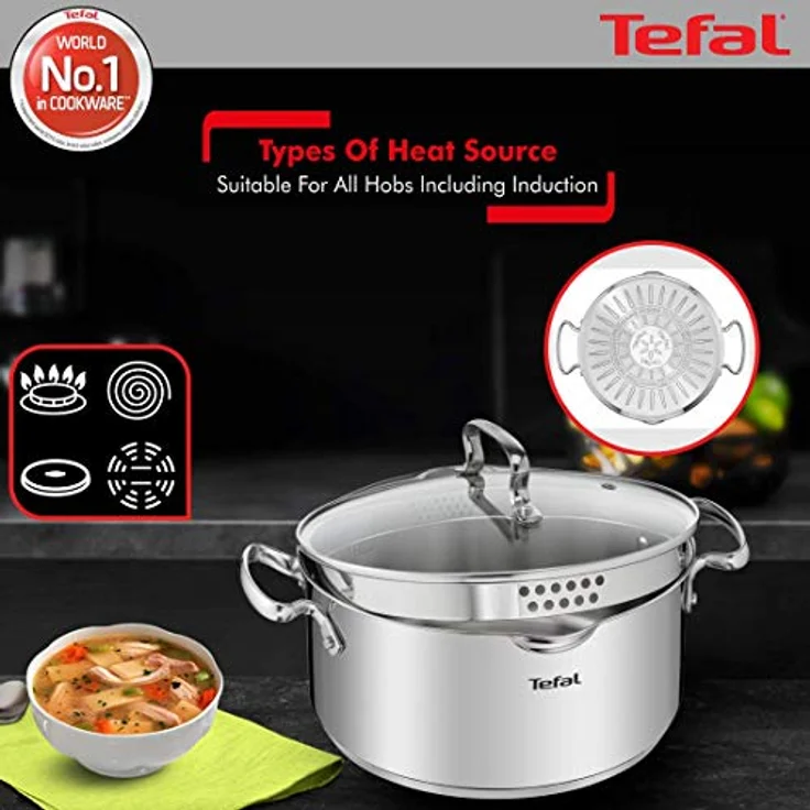 TEFAL DUETTO+ G7194655 Saucepan Round Edelstahl – Bild 5
