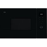 AEG OS5MG20EB Einbau-Mikrowelle mit Grillfunktion, 20 l, 800 W, LED-Display, elektronische Öffnung, Schwarz mit Edelstahl-Finish, Anti-Fingerabdruck