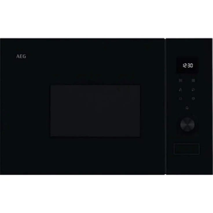 AEG OS5MG20EB Einbau-Mikrowelle mit Grillfunktion, 20 l, 800 W, LED-Display, elektronische Öffnung, Schwarz mit Edelstahl-Finish, Anti-Fingerabdruck – Bild 1