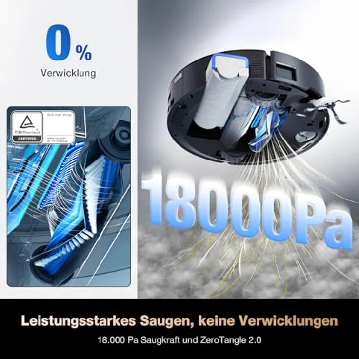 ECOVACS DEEBOT X8 PRO OMNI Schwarz Saug-Wisch-Roboter mit Reinigungsstation – Bild 5