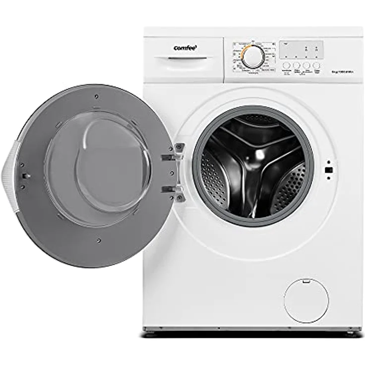 Comfee CFEW60-124 Waschmaschine / 6KG / Slim Line / D / 1200 U/min / Trommelreinigung / 15min-30min-45min Schnellwaschgang / Weiß – Bild 2
