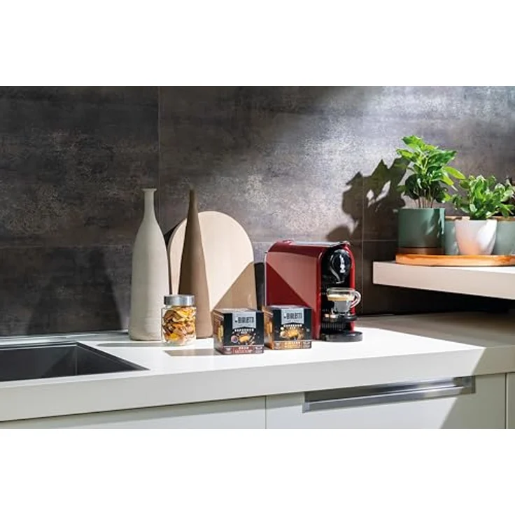 Bialetti Gioia PLUS Kaffeemaschine für Espressokapseln, Aluminium, Rot, mit Temperatur- und Kaffeelängenregler, neues Bialetti 2.0 Extraktionssystem – Bild 4