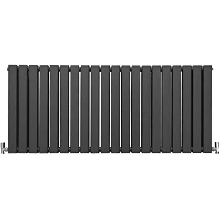 Paneelheizkörper Flachheizkörper Design Heizkörper Heizung 60cm x 140cm Anthrazit Grau Horizontal Heizgerät Doppellagig Wandheizkörper Küche Wohnzimmer Badezimmer Reinigungsbürste und Befestigungsset – Bild 1