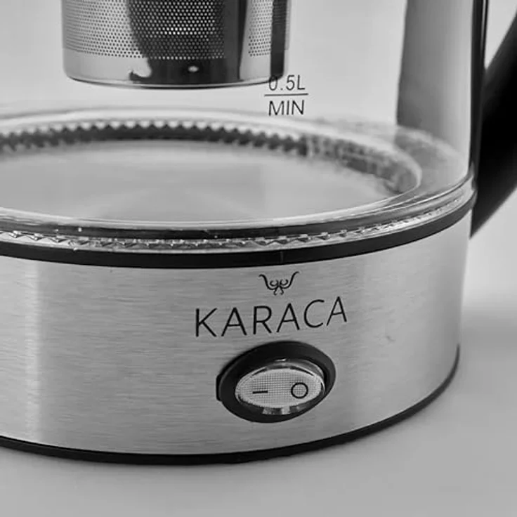 Karaca Wasserkocher Glas 1.7 Liter, Led-Beleuchtung Inox, Edelstahl Kettle, BPA Frei, 2200 Watt, 10/15 Tassen, Warmhaltefunktion, Kräutertee, Teemaschine – Bild 5