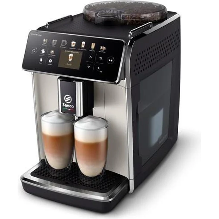 Saeco GranAroma Kaffeevollautomat, 1500 W, 15 bar, 1,8L Wassertank, 300 g Bohnenbehälter, Silber
