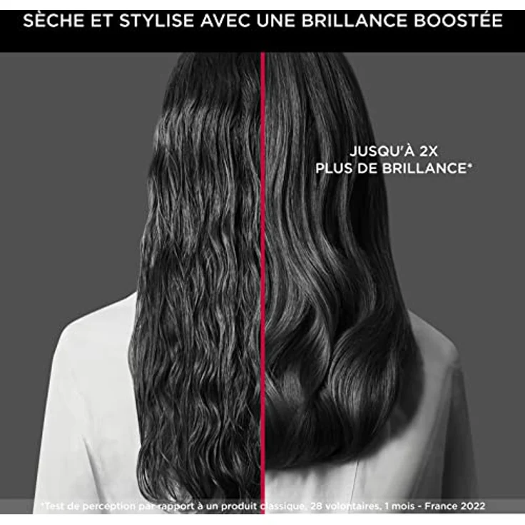 Rowenta x Karl Lagerfeld CF635L Express Style Warmluftbürste | 5-in-1 Stylingbürste | Keratin & Glow-Beschichtung | konstante 60°C | alle Haartypen | umfangreiches Zubehör | Schwarz/Rot – Bild 3