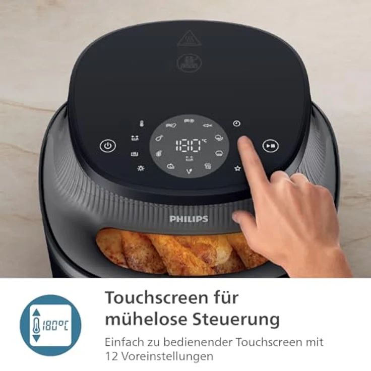 Philips Airfryer 6.2L NA330/00, Heißluftfritteuse mit 6,2 Liter Fassungsvermögen – Bild 4