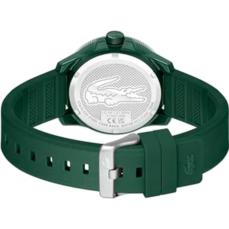 Lacoste Lacoste.12.12 Scuba, Herren Uhr mit DREI-Zeiger-Quarzwerk, grünes Silikonarmband, 10 ATM wasserdicht, grüne Ziffernblatt – Bild 4