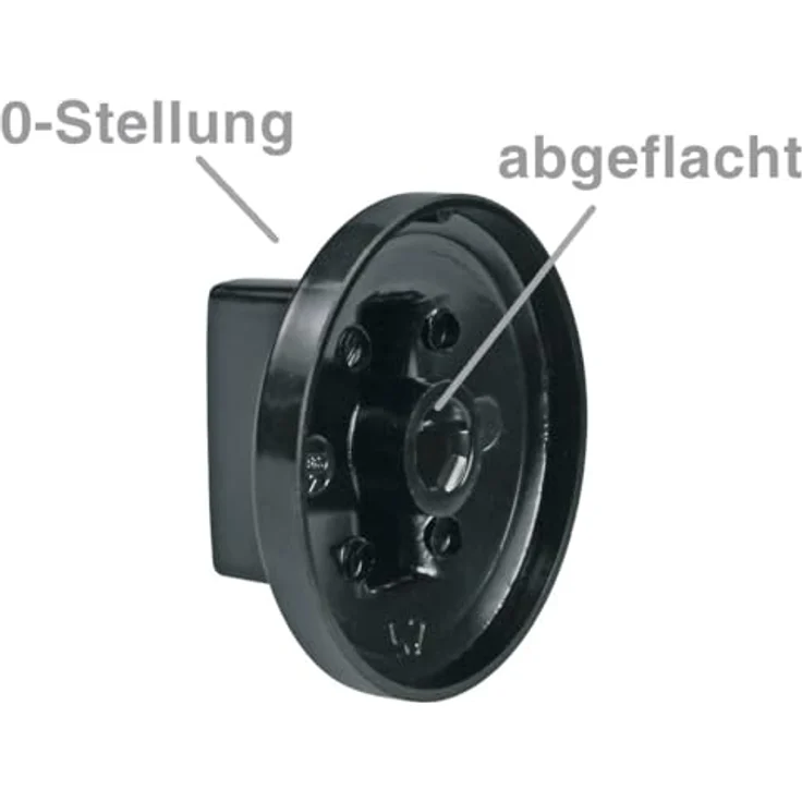 EUROPART Universal Knebelset 9-teilig Drehknopf Knebel schwarz für Backofen Herd Ofen, passend für Normachse 6 mm Ø / 4,6 mm – Bild 2