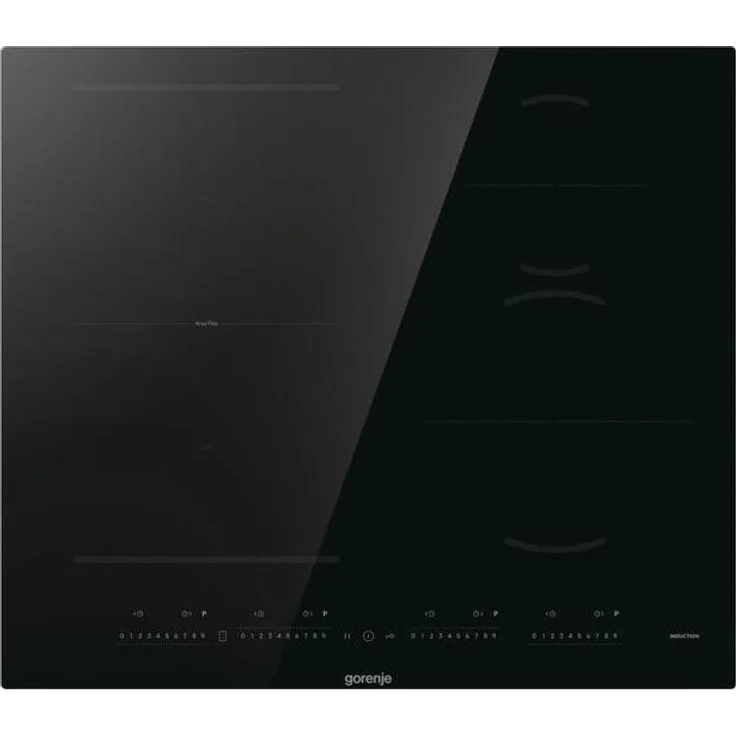 Gorenje Gi6432BSCE, flächenbündiges Kochfeld mit 4 Kochzonen und integriertem Dunstabzug, schwarz