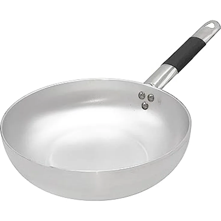 Pentole Agnelli ALMC111BPIC36 Töpfe Aluminium Induktionsleitung Senkpfanne hoch, Induktionsboden mit 1 Kühlgriff, 36 cm