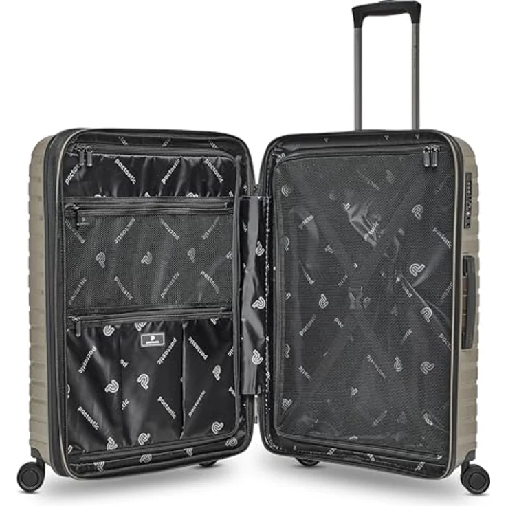Pactastic Hartschalen Check-in Koffer | Mittelgroßer Trolley 45 x 25 x 66 cm von 67 auf 75 Liter erweiterbar | aus hochwertigem Polypropylen | 4 Doppelrollen & TSA-Schloss (Collection 04) – Bild 5
