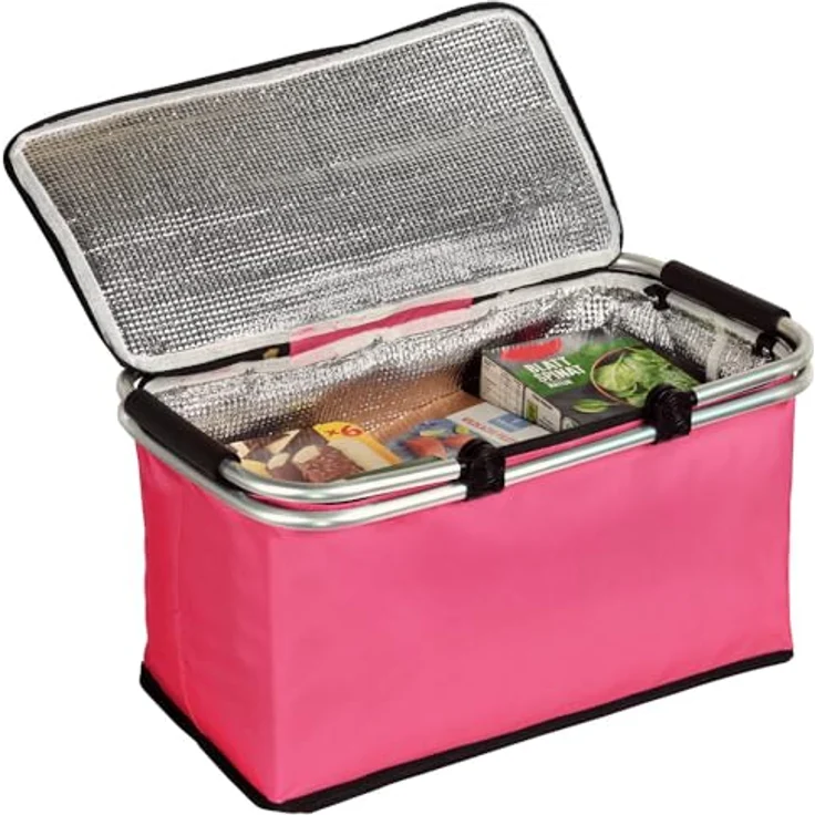 KESPER® Einkaufskorb, faltbarer Thermokorb mit ca. 20 Liter Volumen, Warm- & Kaltisolierung, ideal für unterwegs – Bild 2