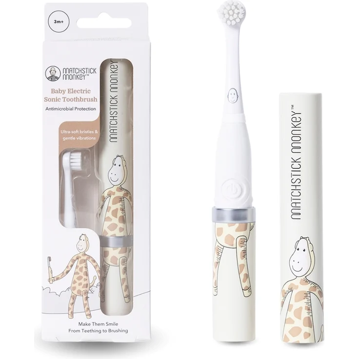 Matchstick Monkey Baby Elektrische Schallzahnbürste - ultraweiche Borsten - 3-36 Mon. : Gigi Giraffe
