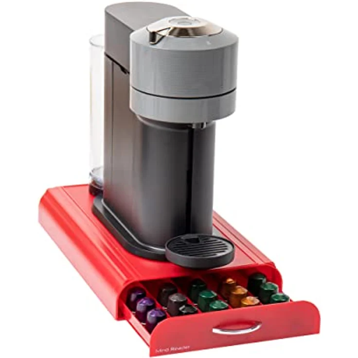 Mind Reader 'Anchor' für 50 Nespresso Kapseln, Red Kaffee Pod Storage Schublade – Bild 1