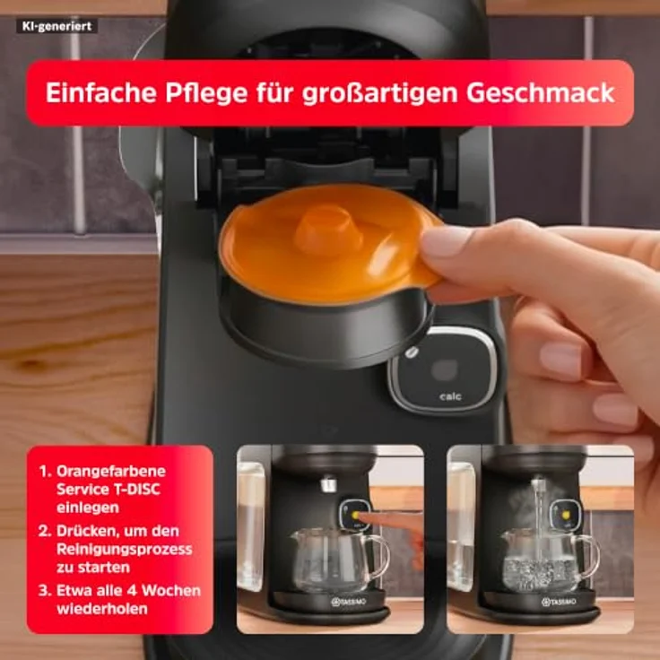 Bosch TAS172B Kaffeepadmaschine, 0.85 l Wassertank, 1400 W, INTELLIBREW Barcode-Technologie, IntensityBoost, One-Touch-Bedienung – Bild 9