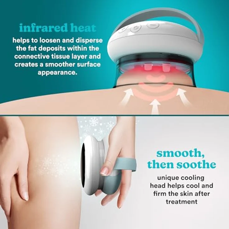 HoMedics Smoothee IR Massagegerät, Vakuum-Saugkraft mit Infrarot-Technologie, inkl. Kühlkopf und austauschbaren Schalen – Bild 3
