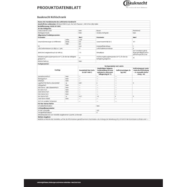 BAUKNECHT KGDD NF 200C Kühlgefrierkombination, 351 l, No Frost Technologie, Edelstahloptik, 2035 mm hoch – Bild 4