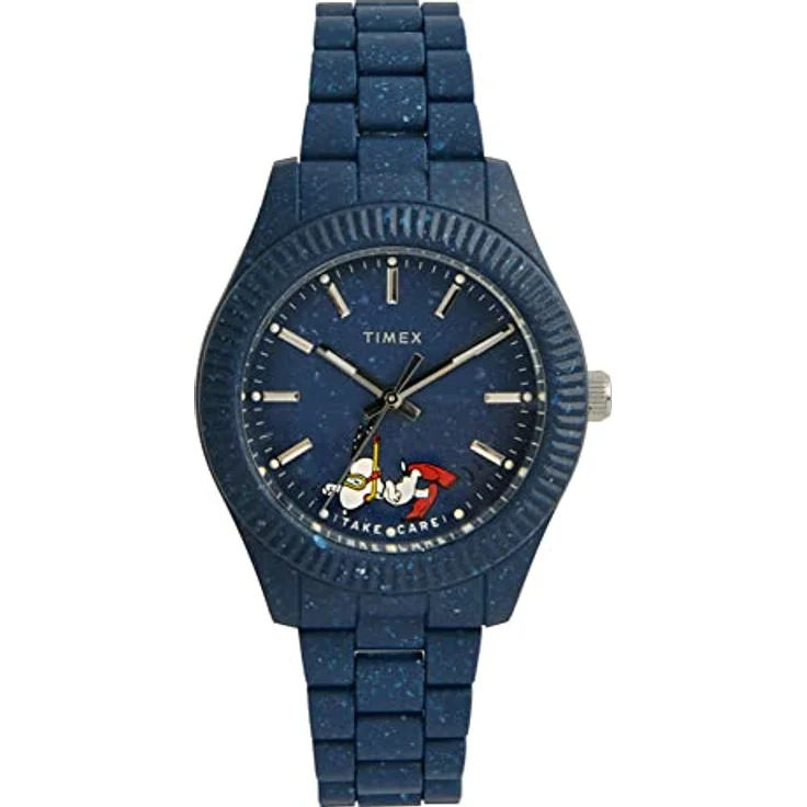 Timex Peanuts Herren-Armbanduhr TW2V53300, 41 mm, blaues Armband, blaues Zifferblatt, wasserfest bis 30 m – Bild 1