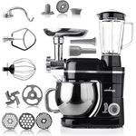 LEHMANN Universal Küchenmaschine 3 in 1 Set | Rührmaschine mit planetarisches Rührsystem und Fleischwolf | 5L Edelstahlschüssel inkl. 1.5L Saftpresse