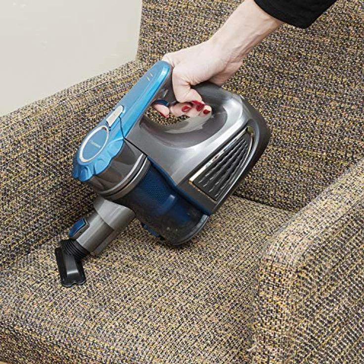 Bestron Kabelloser Handstaubsauger mit Stab, Beutellos, Kapazität: 0,6 l, 120 Watt, Blau-Grau – Bild 9