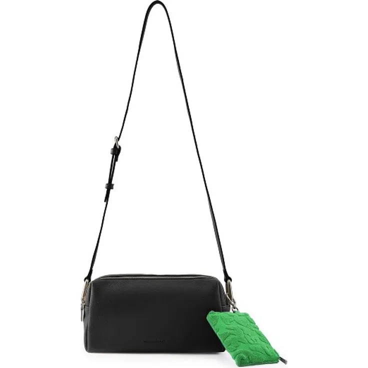 FredsBruder Color Kiss Umhängetasche, 100% Leder, 26 cm x 13 cm x 10 cm, schwarz