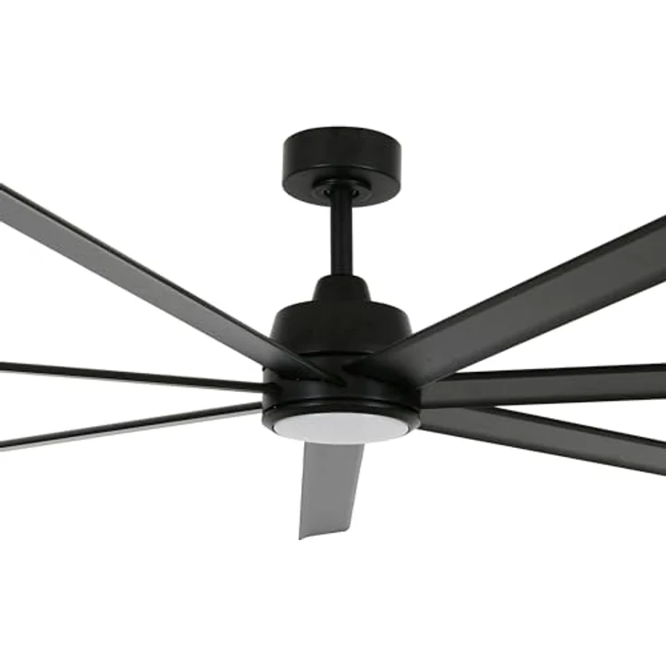 Lucci Air Atlanta II, Energiespar Deckenventilator 183 cm mit Fernbedienung, schwarz, 6 Geschwindigkeiten, Vor- und Rückwärtslauf – Bild 4