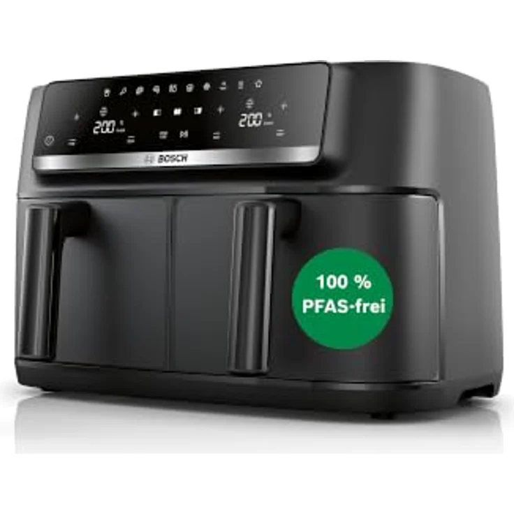 Bosch Heißluftfritteuse Serie 4, Doppelkammer, 9L (2 * 4,5L), Airfryer Dual mit 6 Programmen, PFAS-frei – Bild 1