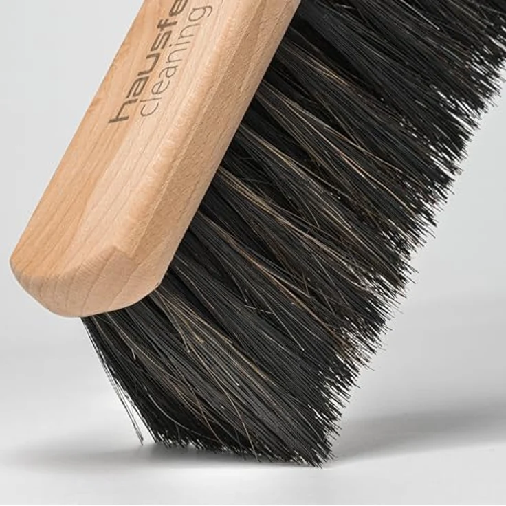 Hausfelder Handfeger Holz klein, 2er Set Handbesen mit weichen Borsten, 28 cm für Auto, Garten und Camping, Naturholz – Bild 4