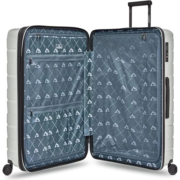 Bergpfeil Großer Hartschalen Check-in Koffer |Trolley erweiterbar 52 x 32 x 75 cm aus Polypropylen-Material | Unisex Koffer 4,3 kg | Doppelrollen & TSA-Schloss (Travel) – Bild 5