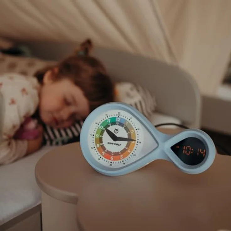 Kidywolf Wecker, duales Alarmsystem mit analog-digitaler Anzeige, lichtlesbar und strahlungsfrei, unendliche Form – Bild 3