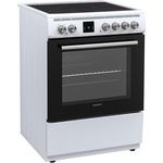 Daewoo F6EV22WL3DE Standherd mit Glaskeramik-Kochfeld, A, 65L, 8 Beheizungsarten, 4 Kochzonen, Weiß