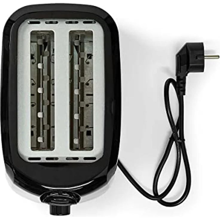 Nedis KABT150EBK 2-Scheiben-Toaster, 700W, 6 Bräunungsstufen, Krümelschublade, Kunststoff, schwarz – Bild 5