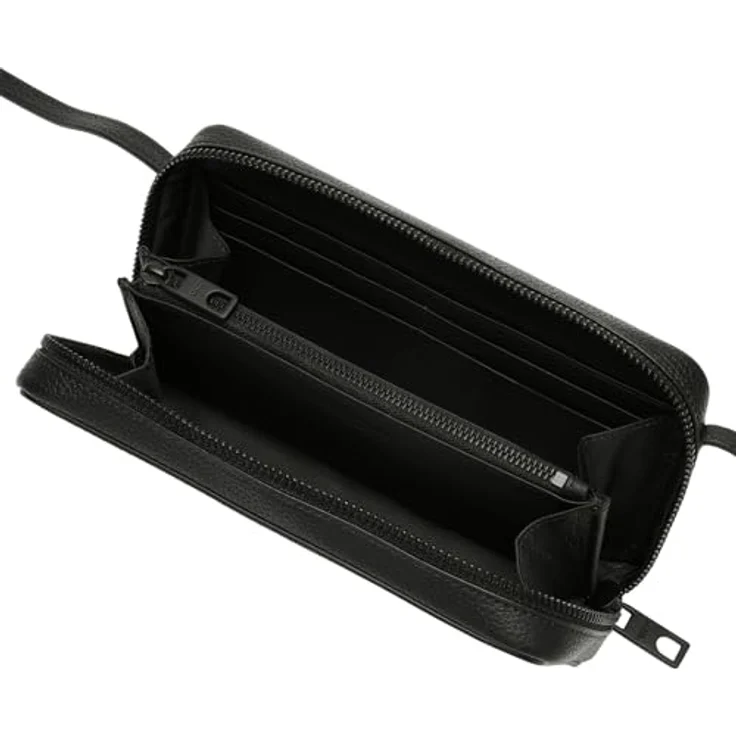 Liebeskind Berlin Lou Small Pebble Crossbody, Umhängetasche aus echtem Leder, schwarz, mit zwei Fächern und vielen Kreditkartenfächern – Bild 3