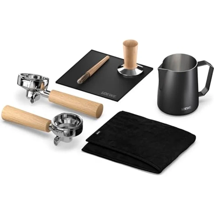 Loewe aura.pure, Espressomaschine mit Milchaufschäumer und Mahlwerk, 15-Bar-Extraktionsdruck, pre-Infusion, Thermo-Technologie, schwarz – Bild 4