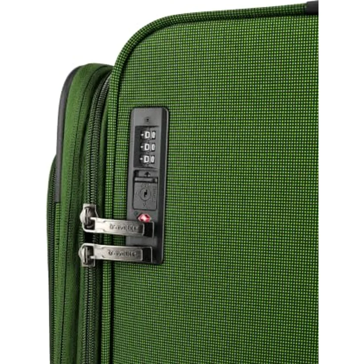 Travelite Cubis Trolley M 72 cm, 4 Rollen, grün, 100% Polyester – Bild 6