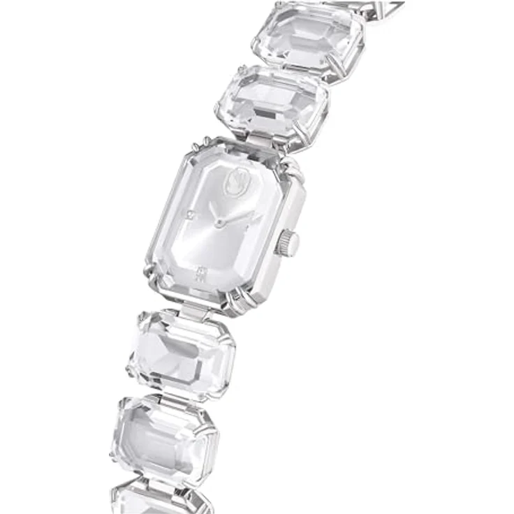 Swarovski Armbanduhr, Oktagon-Schliff mit Kristall-Lünette, Weiß, Edelstahl, 50 m wasserdicht – Bild 4