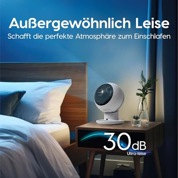 Iris Ohyama White IRIS, leiser Turbo-Ventilator 'Woozoo by Ohyama', PCF-SC15T, Weiss, 38 W, 30 m², Reichweite 25 m, Kunststoff, qm – Bild 7