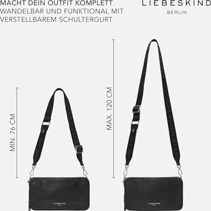 Liebeskind Clarice Umhängetasche M, Leder 27 cm, cypress green, 100% Leder – Bild 7