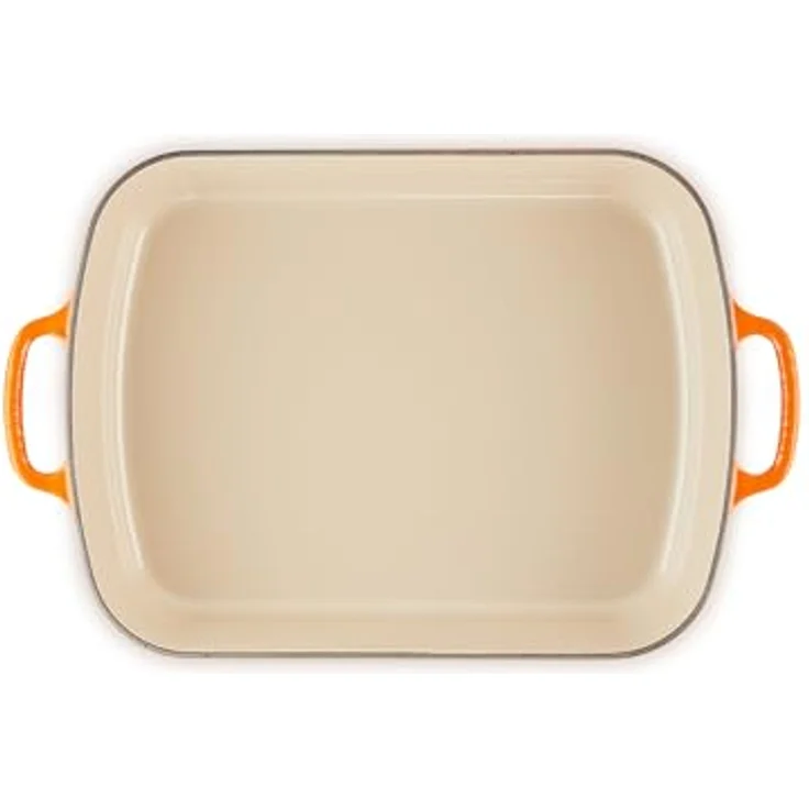 Le Creuset Signature Gusseisen-Bratreine, 33 cm, Rechteckig, Für alle Herdarten und Induktion geeignet, Volumen: 4,9 l, Ofenrot – Bild 5