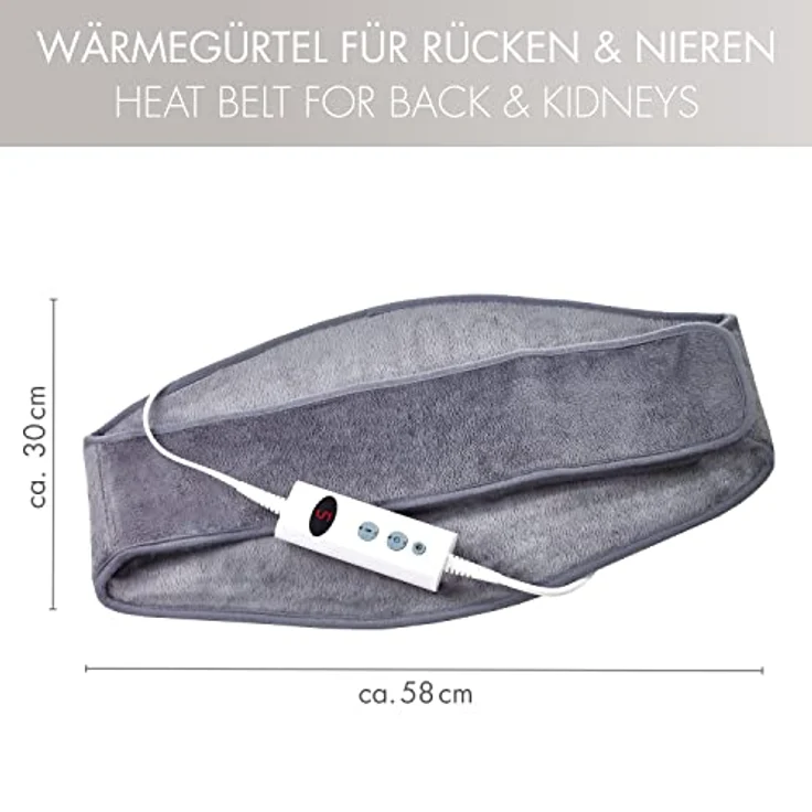 promed Wärmegürtel HGP-1.7, Wärme am Bauch, Rücken und Hüfte, 35 Grad, schwarz – Bild 2