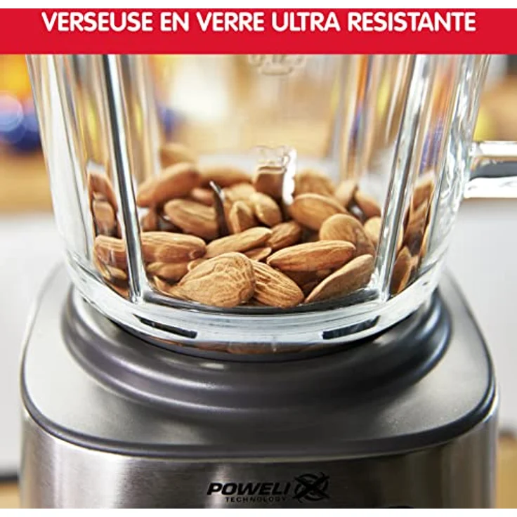 Moulinex Perfect Mix + LM811D10 - 1200-W-Mixer, glasierter Edelstahl, hintergrundbeleuchteter Geschwindigkeitsregler, 3 Programme, manueller und automatischer Reinigungsmodus – Bild 5