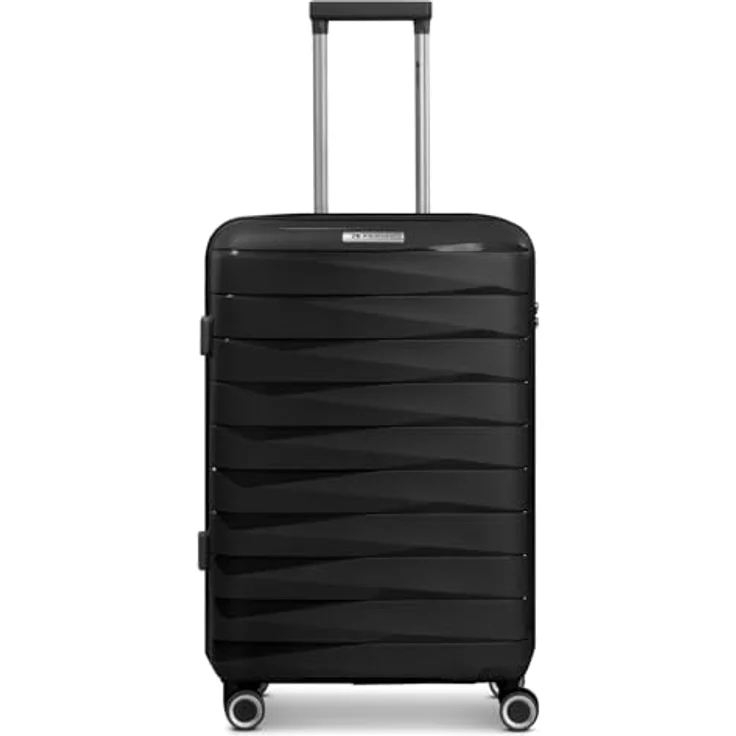 Franky London Serie Trolley Koffer, hartgepäck mittelgroß, 42 x 24 x 65 cm, Polypropylen, 59 L, 4 Doppelrollen, Zahlenschloss, leicht und robust – Bild 2