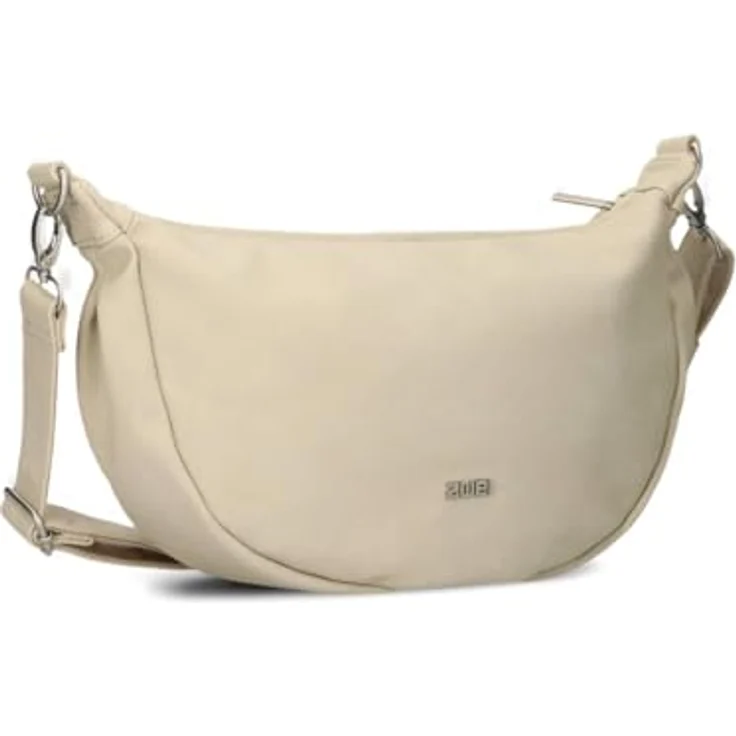 Zwei Mademoiselle.M M70 Half-Moon Bag, Umhängetasche in Nubuk-Linen, 4L Volumen, wasserabweisend, 31x20x10 cm, verstellbarer Schulterriemen – Bild 1