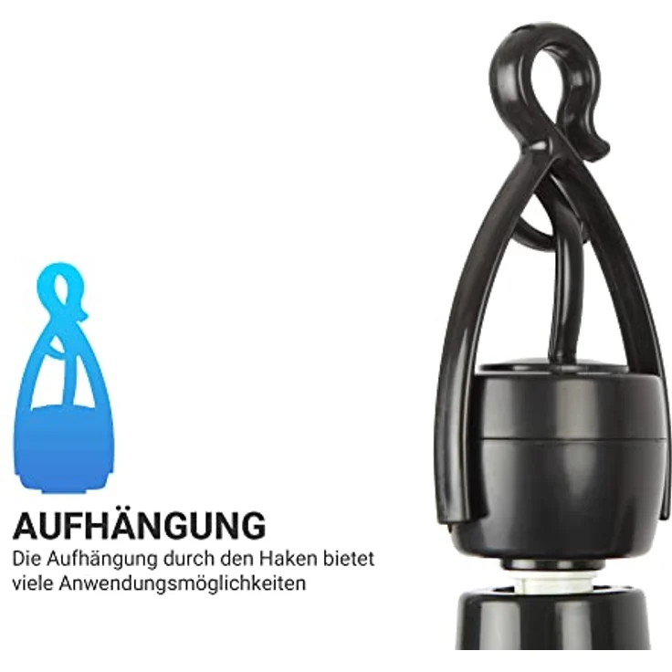 Bestlivings Mobiler Deckenventilator Schwarz, Energiesparend, 220V-240V / 5 Watt, Ø40 cm mit Aufhänger – Bild 2