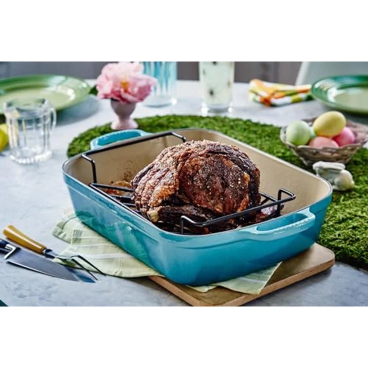 Le Creuset Signature Gusseisen-Bratreine, 33 cm, Rechteckig, Für alle Herdarten und Induktion geeignet, Volumen: 4,9 l, Marseille – Bild 8