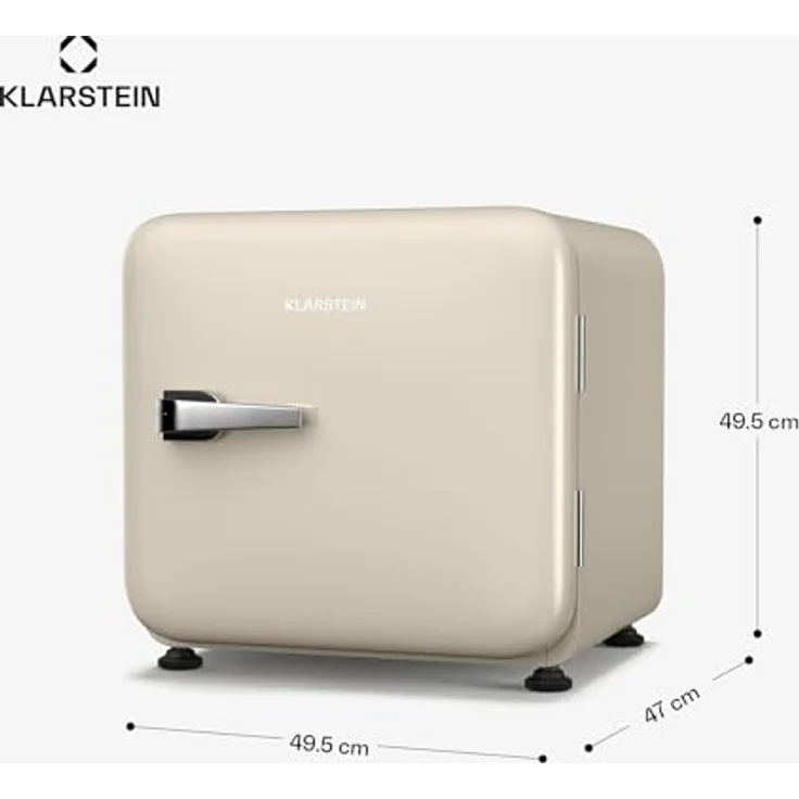 Klarstein Audrey Evo Mini Kühlschrank, 43 Liter, Retro-Design, leise mit 40 dB, kompakt, reversible Tür, für Hotel und Büro – Bild 7